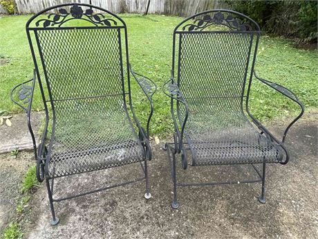 Vintage Wrought Iron Patio Chairs