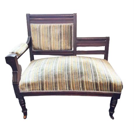 Antique Eastlake Courting Bench