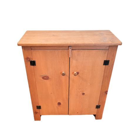 Double Door Pine Cabinet