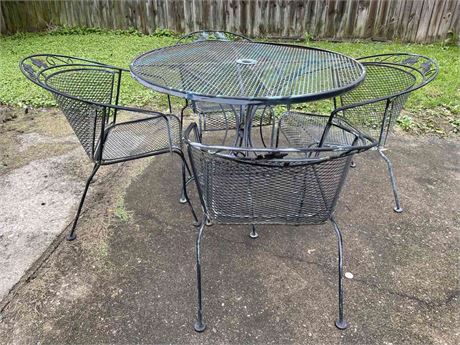 Vintage Wrought Iron Patio Set