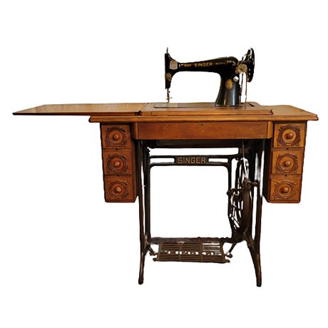 Antique Singer Treadle Powered Sewing Machine