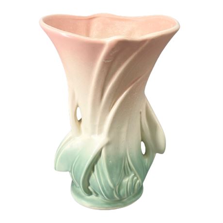 McCoy Pottery Arrow Leaf 2 Tone Vase