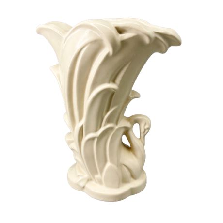 McCoy Pottery White Swan Vase