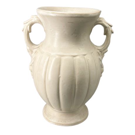 McCoy Pottery White Baluster Urn Vase