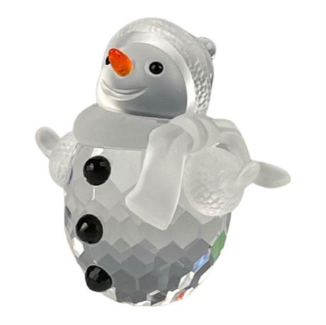 Swarovski Crystal Miniature Frosty The Snowman (+ Damaged Mrs.)