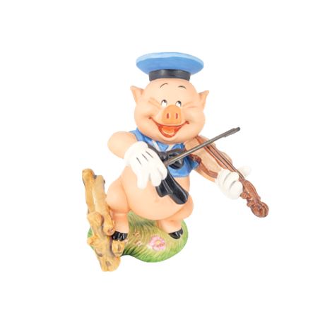 Disney "Hey Diddle, Diddle, I Play on My Fiddle" Three Little Pigs Figurine