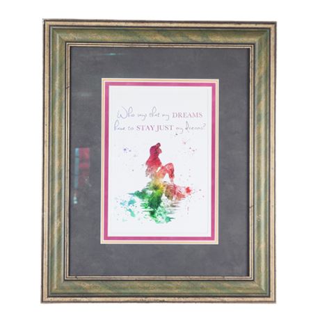 Framed Disney's The Little Mermaid Aerial Print
