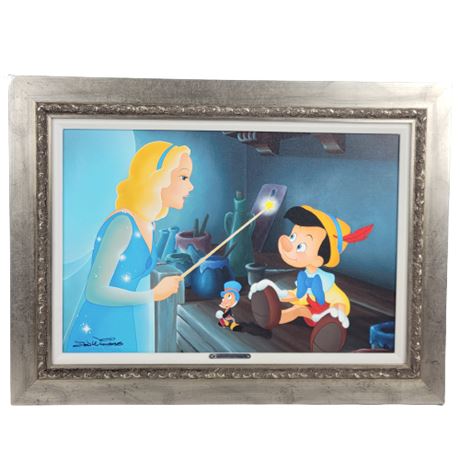 Framed Disney Don "Ducky" Williams "And Listen to Your Conscience" Canvas Print
