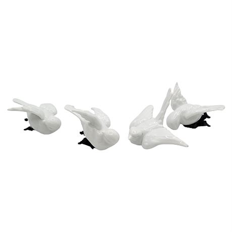 Porcelain Clip-On Bird Ornaments