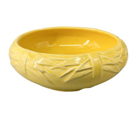 McCoy Pottery Yellow Bamboo Console Bowl