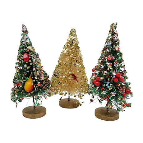 Small Vintage Bottle Brush Trees