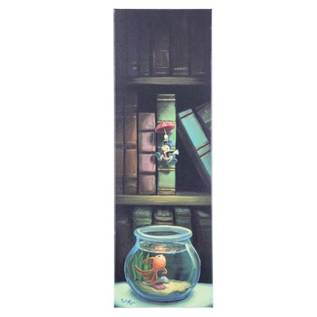 Disney Rob Kaz "Dropping In" Signed Canvas Print