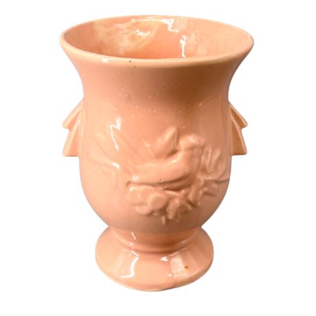 McCoy Pottery Peach Urn Cardinal Vase