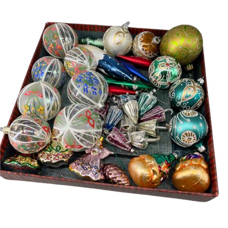 Blown Glass Ornament Lot