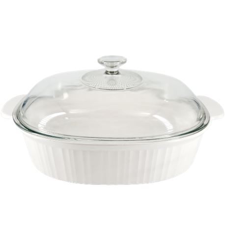 4 Liter Corning Ware French White Casserole Dish
