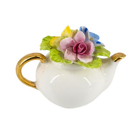 Sandford Miniature Fine Bone China 22KT Gold Decorative Tea Pot