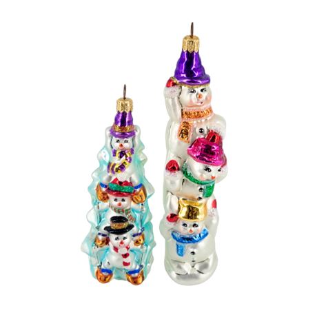Christopher Radko Snowman Stack Ornaments