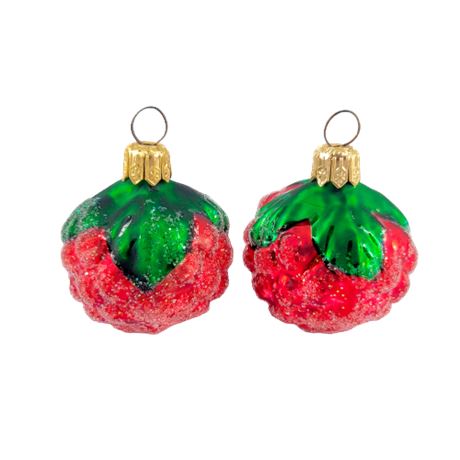 Christopher Radko Frosted Red Berry Razzle Ornaments