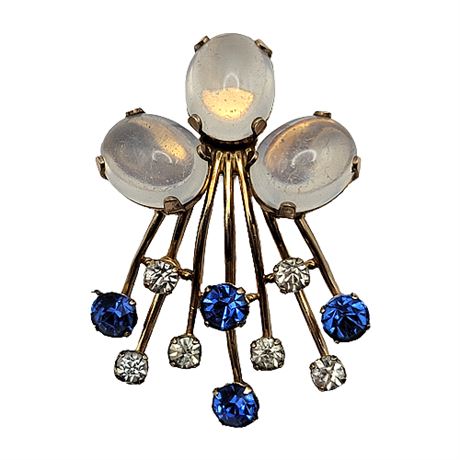 Vintage VanDell 1/20 12K Gold Filled Rhinestone Brooch/Pendant