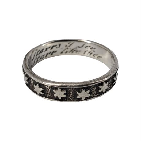 Sterling Silver Traditional English Poesy Ring