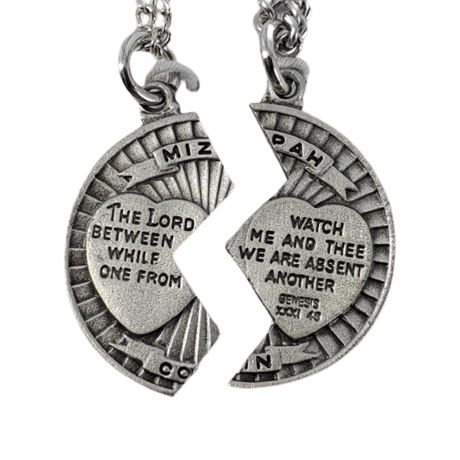 Vintage Mizpah Coin Necklaces