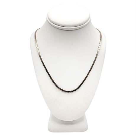 Heavy Italian Sterling Silver 24" Serpentine Chain