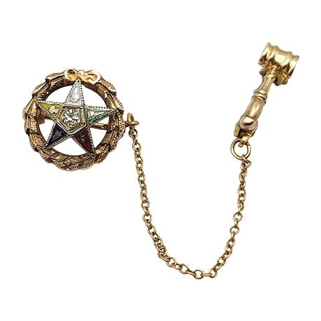 10K Gold Order of the Eastern Star Lapel Pin