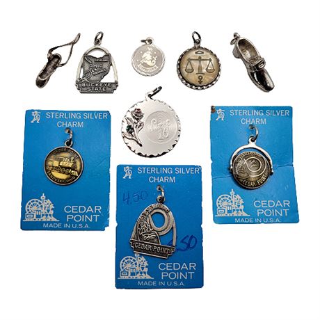 Vintage Sterling Silver Charm Bracelet Charms Collection