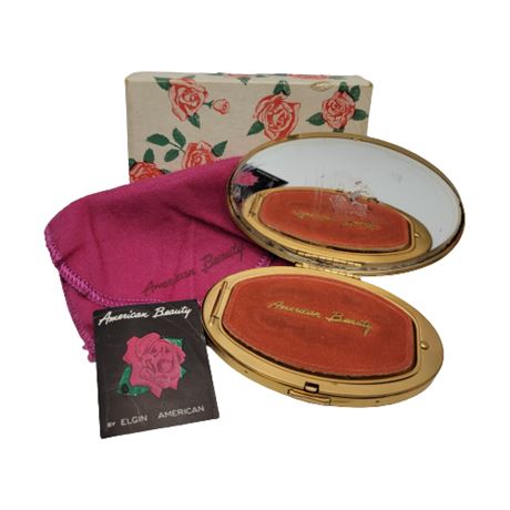 Vintage American Beauty by Elgin Powder Compact in Original Box