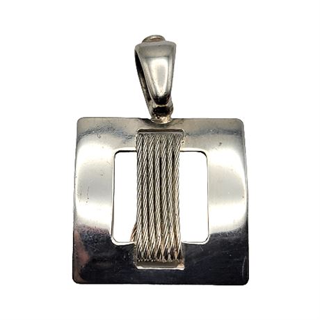 Han Italy Sterling Silver Cable Buckle Pendant