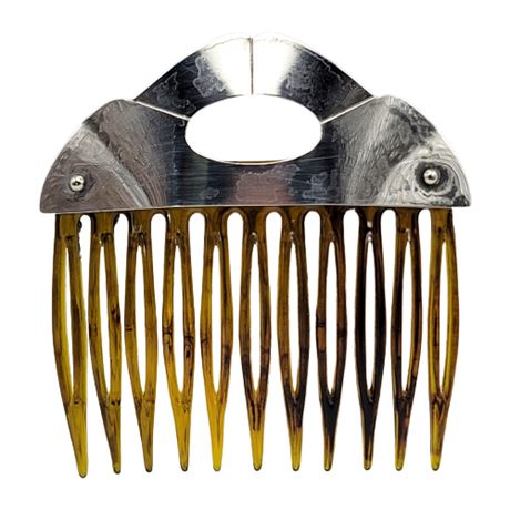 Vintage Silver Hair Comb