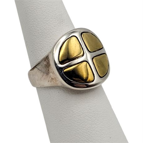 Robert Lee Morris Sterling Silver Two-Tone Ring