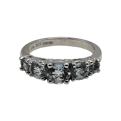 Sterling Silver Aquamarine Ring