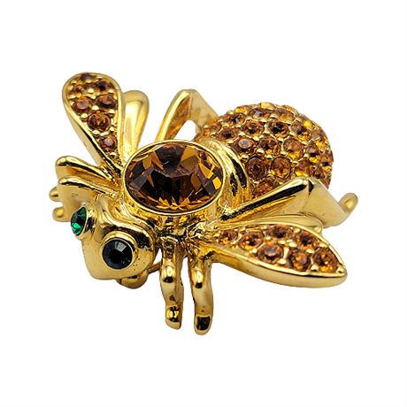Joan Rivers Rhinestone Bumble Bee Brooch
