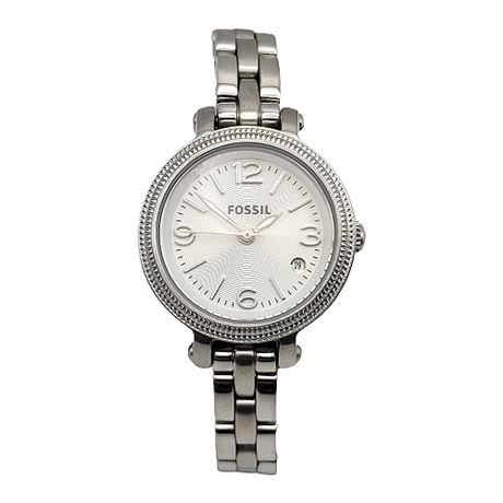 Fossil "Heather" 26mm Stainless Steel Ladies' Wrist Watch w/ Date