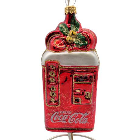 Polonaise "Coca-Cola Machine" Glass Ornament