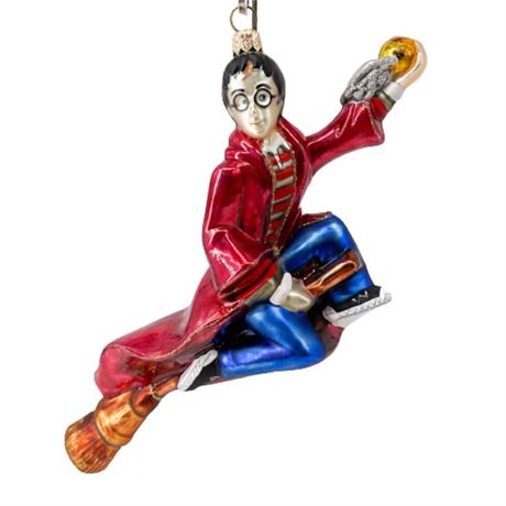 Kurt Adler Polonaise "Harry Potter Catches The Snitch" Glass Ornament