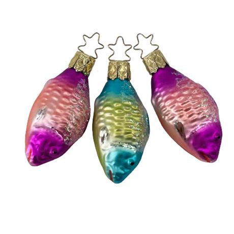 Old World Christmas Inge-Glas "Fish" Glass Ornaments