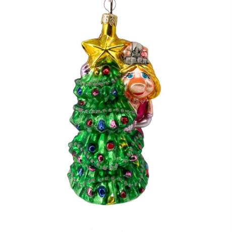 Christopher Radko "Miss Piggy Christmas Tree" Glass Ornament