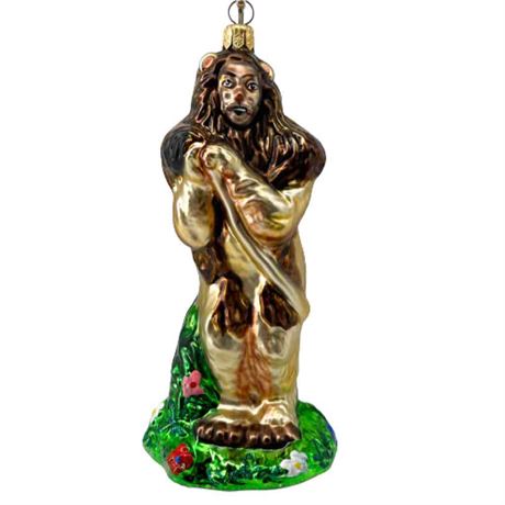 Kurt Adler Polonaise "Cowardly Lion" Glass Ornament