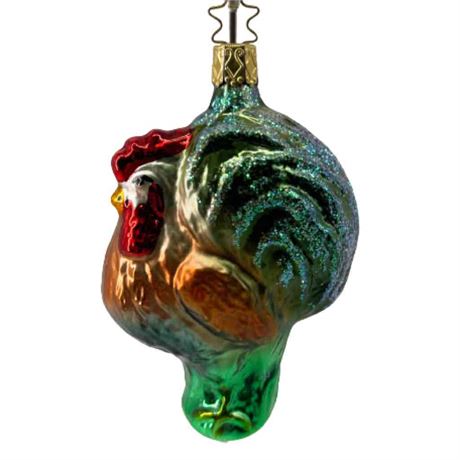 Old World Christmas Inge-Glas "Rooster" Glass Ornament