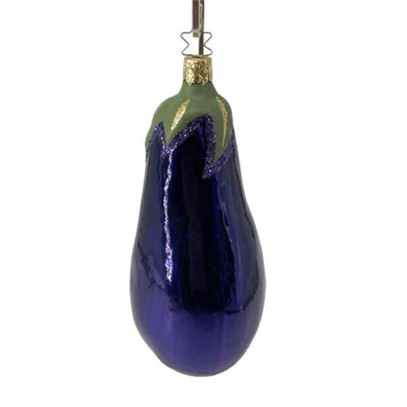 Old World Christmas Inge-Glas "Eggplant" Glass Ornament