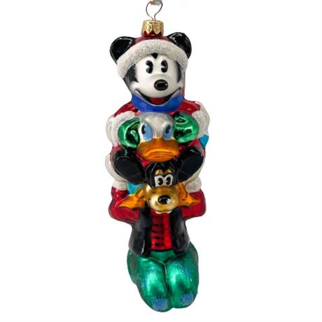 Christopher Radko Disney "Mickey, Donald & Goofy Holiday Totem" Ornament