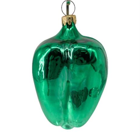 Old World Style Art Glass "Bell Pepper" Ornaments