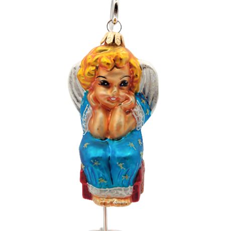 Christopher Radko "Little Miss Angel" Glass Ornament