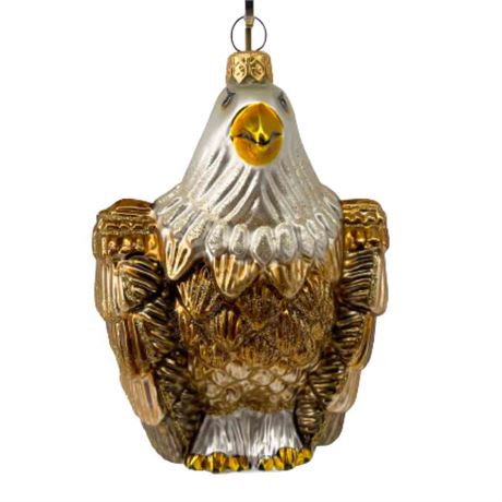 Kurt Adler Polonaise "American Bald Eagle" Glass Ornament