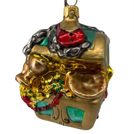 Kurt Adler Polonaise "Treasure Chest" Glass Ornament
