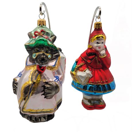 Polonaise Little Red Riding Hood Glass Ornament Set