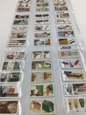 Complete Set 1936 Will’s Cigarettes 50 “Household Hints” 3rd Series Trade Cards