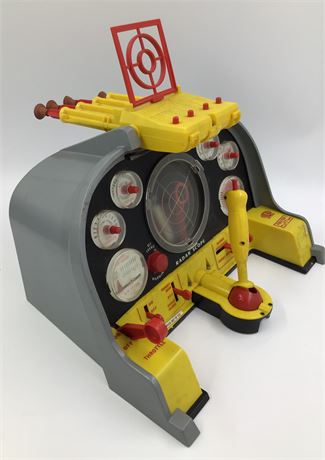 1950s Ideal Fighter Jet Battery Operated Airplane Rocket Dart Gun Toy in Box